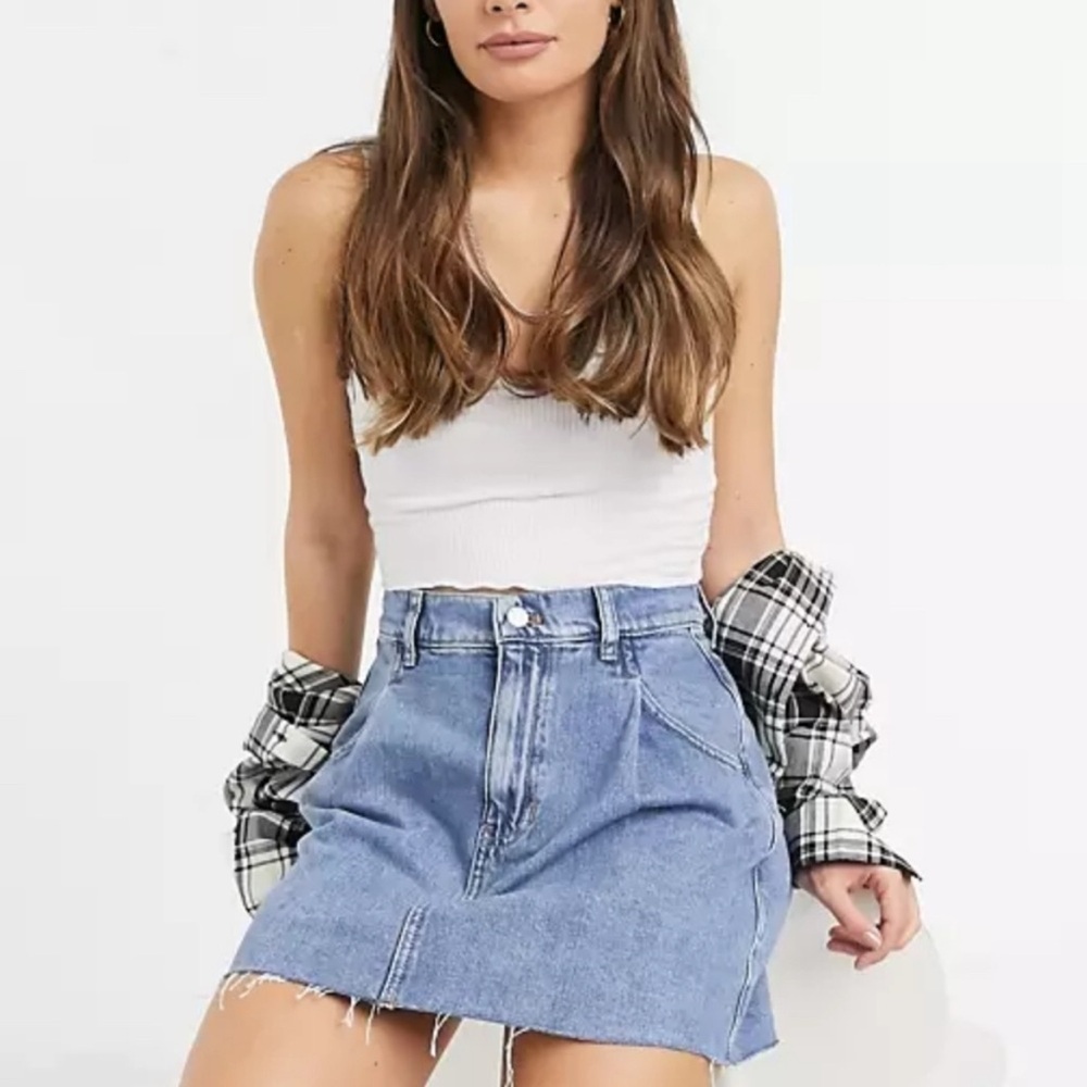 Free People Cosmico Flirt Denim Mini Skirt Size 27